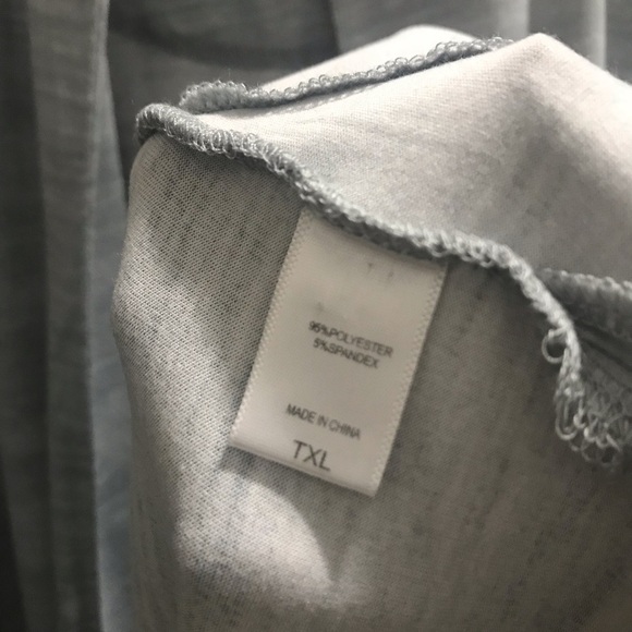 Muk Luks heathered‎ grey white open front long sleeve knit cardigan TXL Tall XL - Picture 5 of 10